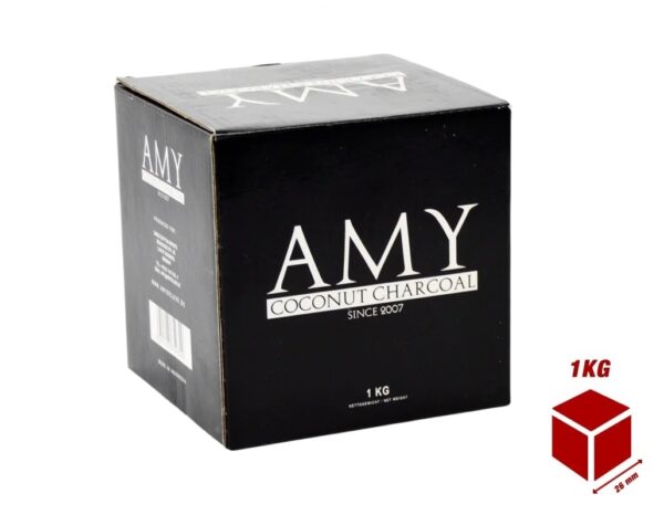 Charbon naturel cube 26 mm pour chicha Amy Deluxe