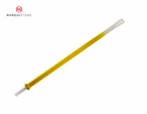 Manche verre NS Color Jaune embout plat chicha