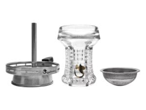 Pack Foyer Dschinni Nero Glass + Système Cheminée Vulcan Air